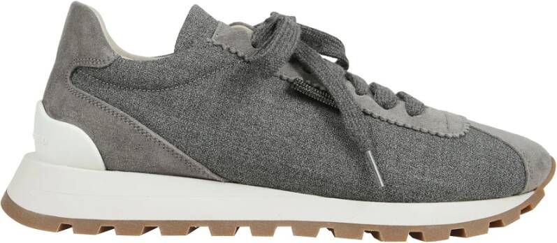 BRUNELLO CUCINELLI Stijlvolle leren schoenen voor heren Gray Dames