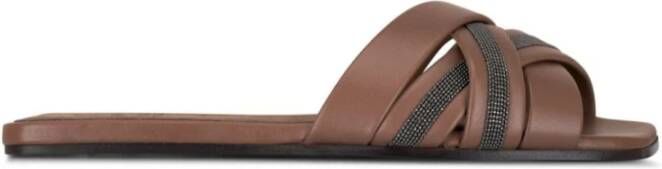 BRUNELLO CUCINELLI Stijlvolle Sandalen Brown Dames