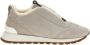 BRUNELLO CUCINELLI Suede Chain-Detail Sneakers Beige Dames - Thumbnail 1