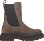 BRUNELLO CUCINELLI Suède Chelsea Boot met Elastische Banden Brown Dames - Thumbnail 1