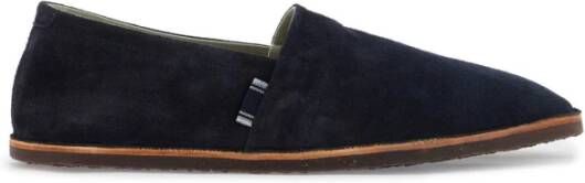 BRUNELLO CUCINELLI Suede Espadrilles met Stoffen Voering Blue Heren