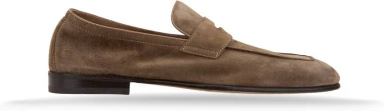 BRUNELLO CUCINELLI Suède Instap Heren Loafer Schoen Brown Heren