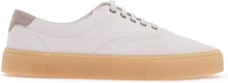 BRUNELLO CUCINELLI Suede Lace-Up Sneakers White Heren