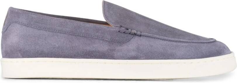 BRUNELLO CUCINELLI Suede Loafers Rubberen Zool Made in Italy Gray Heren