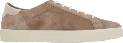 BRUNELLO CUCINELLI Suede Low-Top Sneakers met Logo Beige Heren