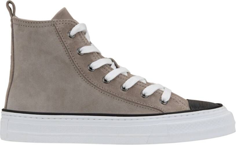 BRUNELLO CUCINELLI Suède Veterschoenen voor Dames Brown Dames