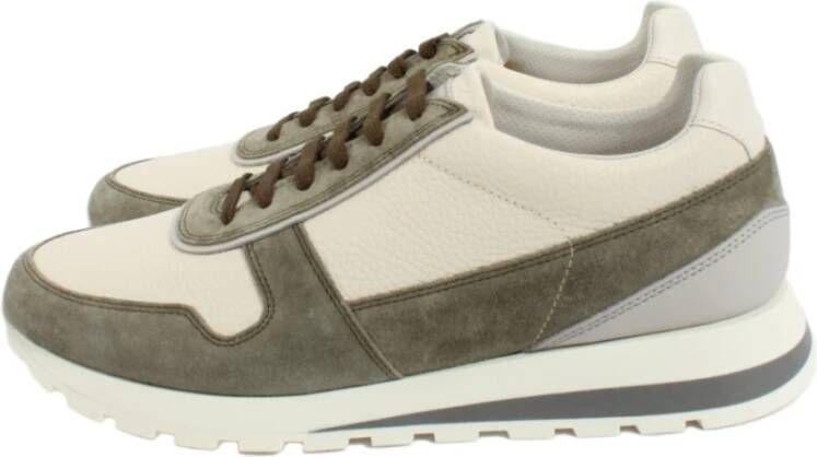 BRUNELLO CUCINELLI Witte Groene Heren Sneakers Multicolor Heren