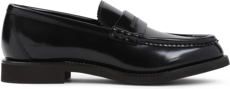 BRUNELLO CUCINELLI Zwarte Leren Loafers Elegante Stijl Black Dames