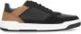 BRUNELLO CUCINELLI Zwarte Leren Sneakers Ronde Neus Vetersluiting Black Heren - Thumbnail 1