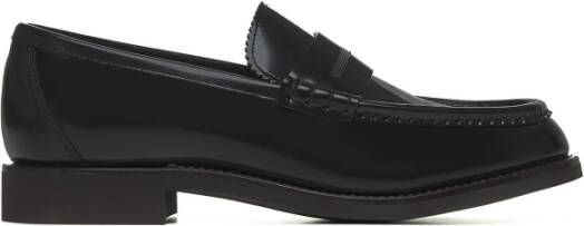 BRUNELLO CUCINELLI Zwarte Penny Loafers met Monili Versiering Black Dames