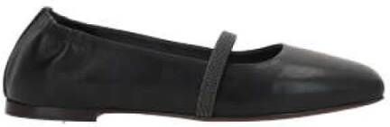 BRUNELLO CUCINELLI Zwarte platte ballerina schoenen Black Dames