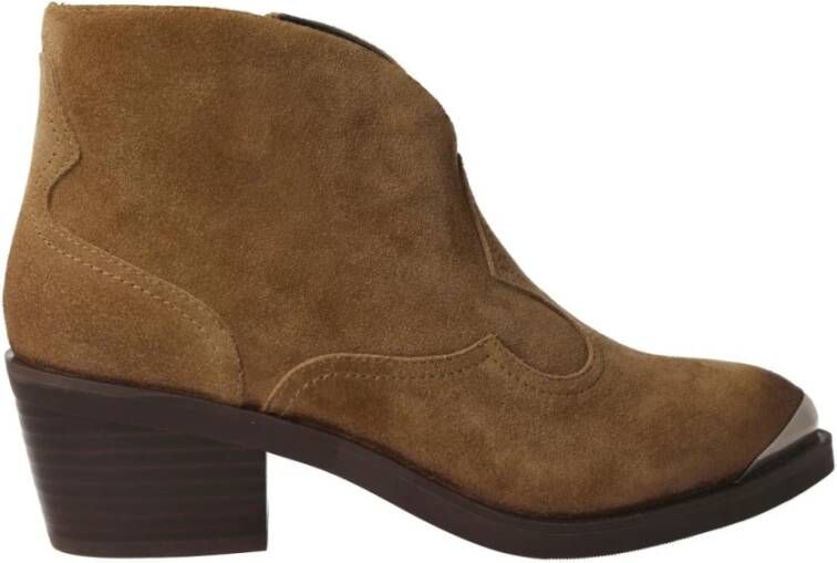 Bruno Premi Dames cowboystijl enkellaarsjes in toffee Brown Dames