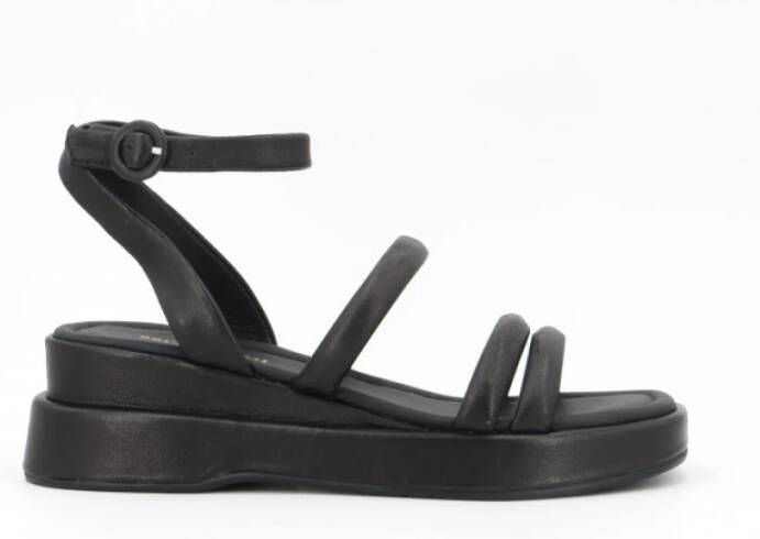 Bruno Premi Leren Sleehak Sandalen Zwart Black Dames