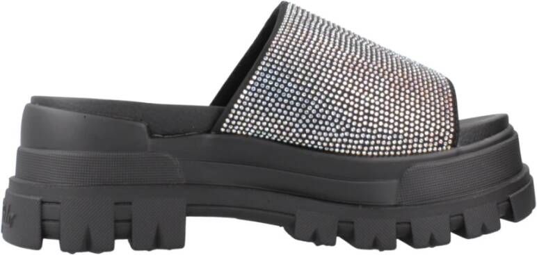 Buffalo Glam Slide Wedges Black Dames