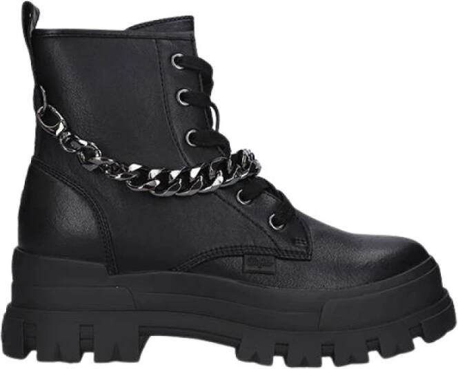 Buffalo Lace-up Boots Zwart Dames