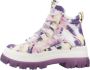 Buffalo Stijlvolle Lace-up Laarzen Purple Dames - Thumbnail 1