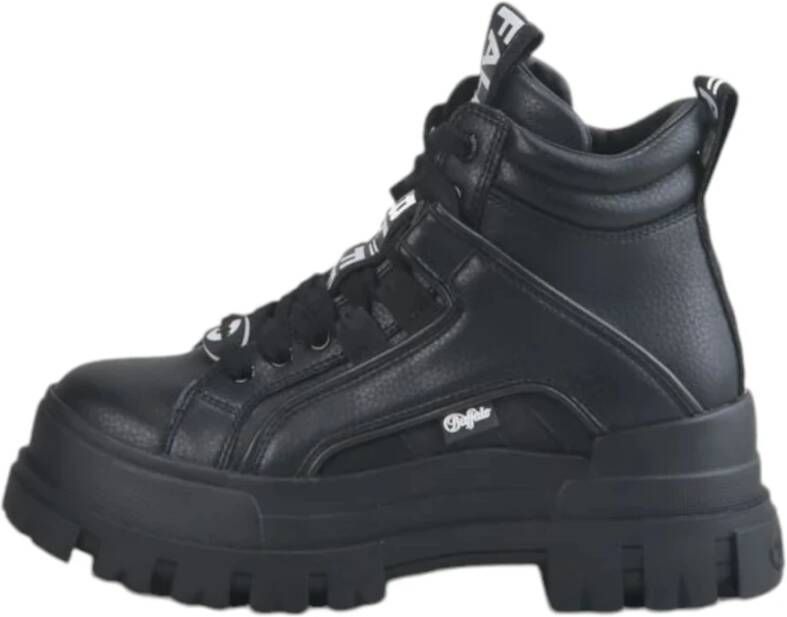 Buffalo Zwarte veganistische mid-top schoenen Black Dames