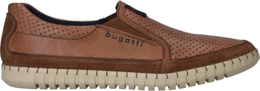 Bugatti Casual Leren Instappers Brown Heren