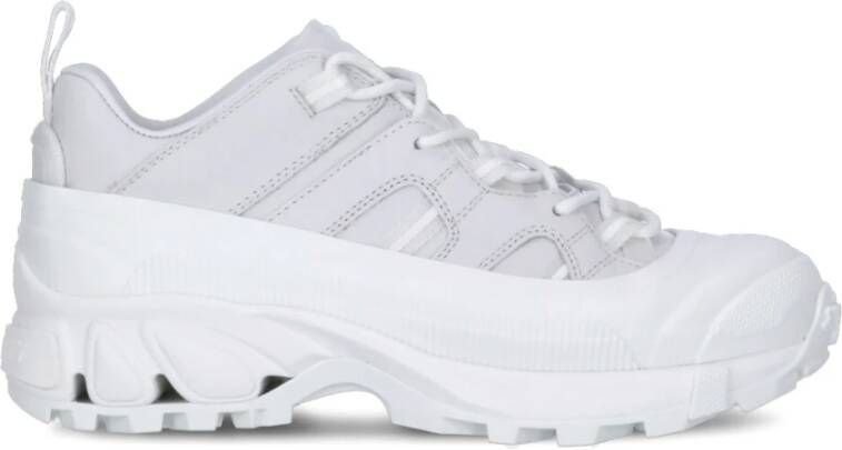 Burberry Witte Canvas Lage Sneaker White Dames