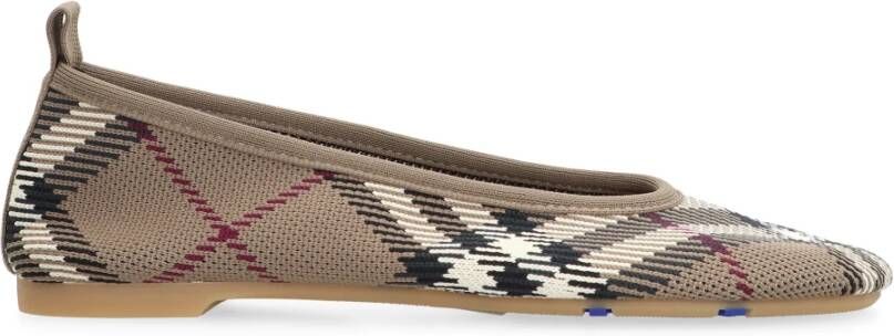 Burberry Ballet Flats met Check Motif Green Dames