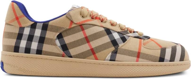 Burberry Beige Sneakers met Equestrian Knight Design Beige Heren