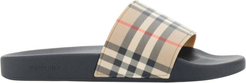 Burberry Vintage Check Patroon Ronde Neus Schoenen Beige Heren