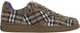 Burberry Canvas Low-Top Sneakers met Check Motif Gray Heren - Thumbnail 1