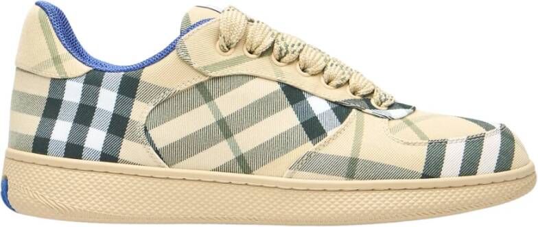 Burberry Check-Geweven Terras Sneakers Beige Dames