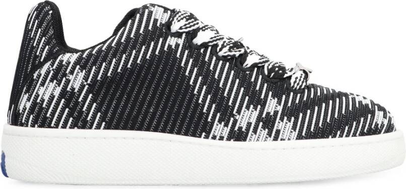 Burberry Checkmotief lage sneakers Black Heren