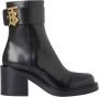 Burberry Enkellaarzen van glad leer met monogramlogo Black Dames - Thumbnail 1