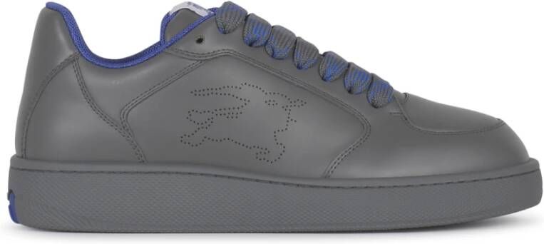 Burberry Gaatjesleren sneakers met geruite veters Gray Heren