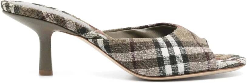 Burberry Geborstelde Mews Mule Schoenen Multicolor Dames