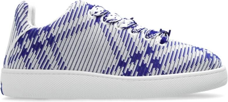 Burberry Check Knit Box sneaker met print