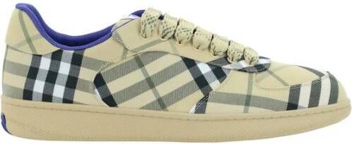 Burberry Gedrukte Sneakers met Check Patroon Multicolor Heren