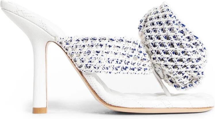 Burberry Gehaakte Roos Stilettohak Sandaal White Dames