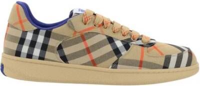 Burberry Geruite Patroon Sneakerschoenen Beige Heren