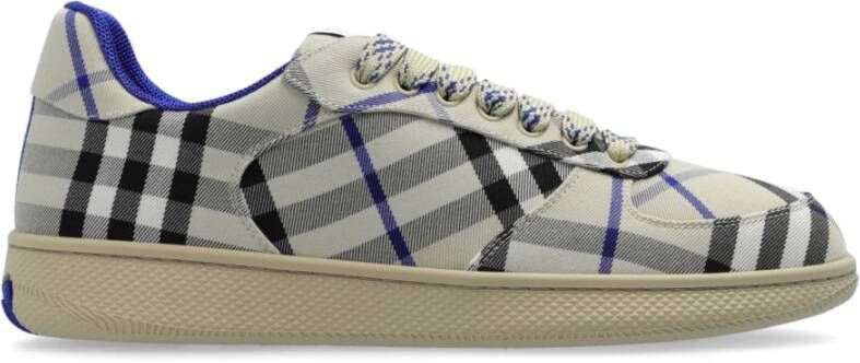 Burberry Geruite Sneakers Beige Heren