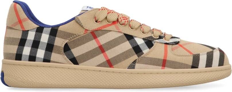 Burberry Beige Sneakers met Equestrian Knight Design Beige Heren