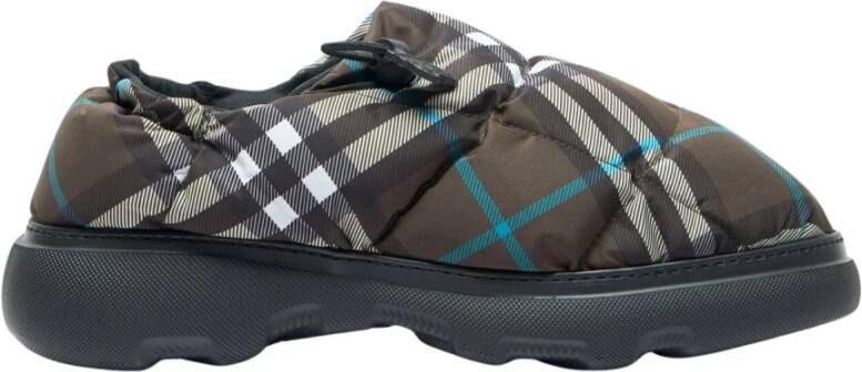 Burberry Gewatteerde Check Nylon Kussenmuil Green Heren