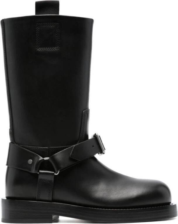 Burberry Hoge Laarzenmet Voorste Gesp Black Dames