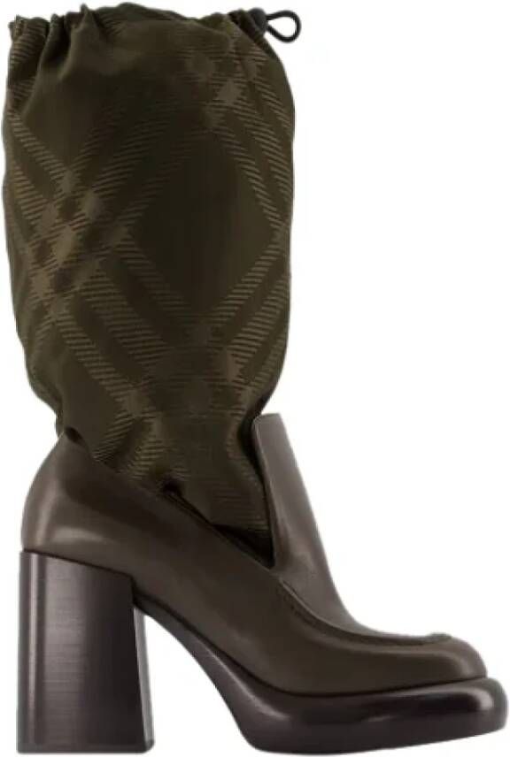 Burberry Leather boots Green Dames