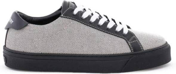 Burberry Leren en Stoffen Sneaker Uitverkoop Gray Dames