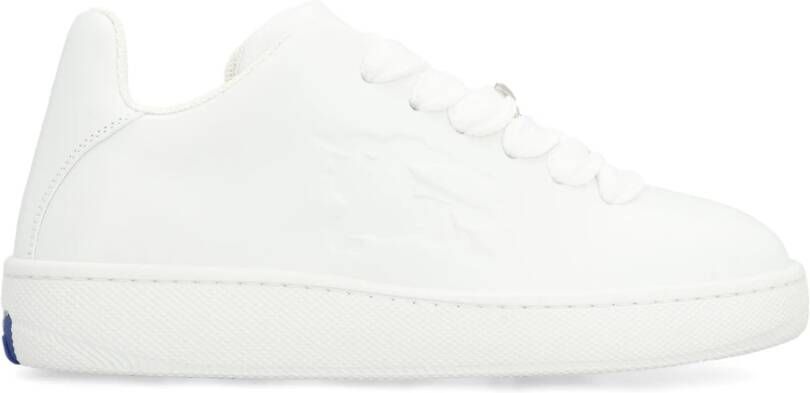 Burberry Witte leren boxsneakers Gestructureerd kalfsleer White Dames