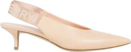 Burberry Leren Slingback Decollete voor Dames Pink Dames