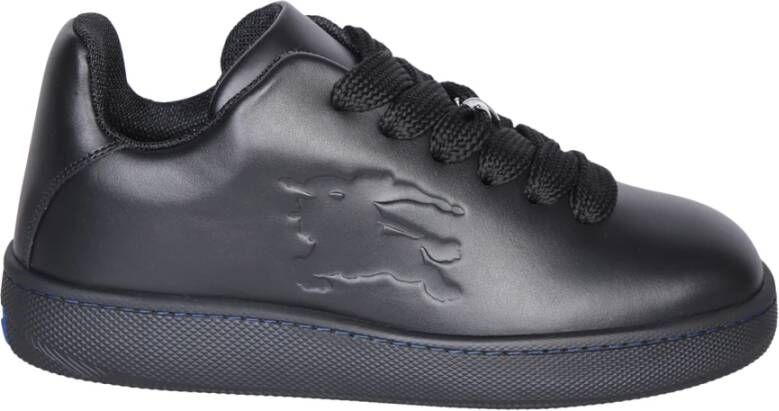 Burberry Leren sneakers met vetersluiting Black Heren