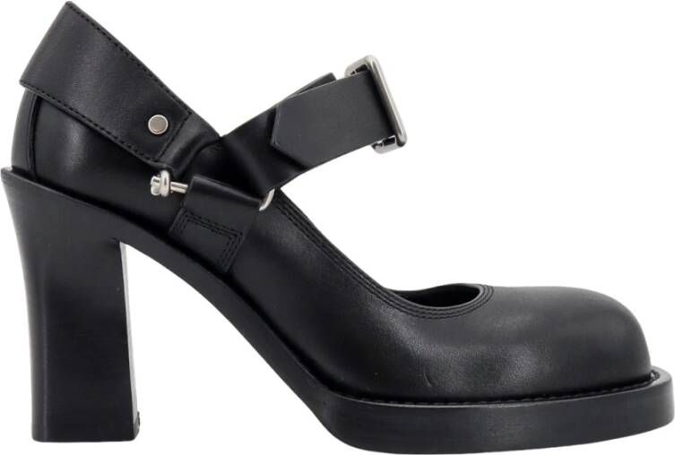 Burberry Leren Strap Décolleté Black Dames