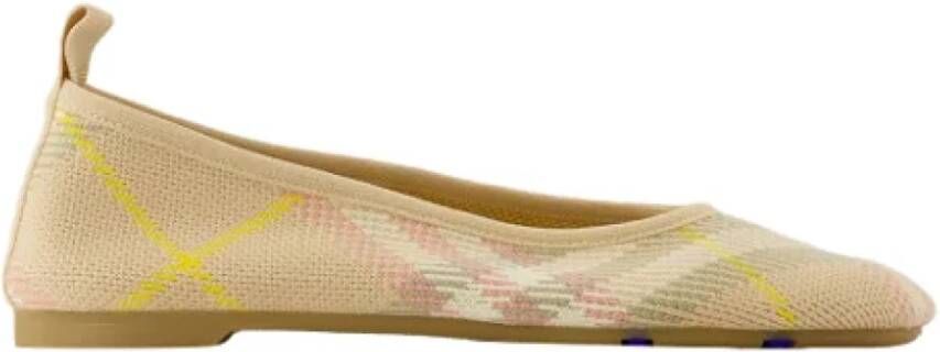 Burberry Nylon flats Beige Dames