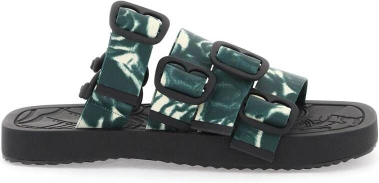 Burberry Nylon sandalen met rozenprint Black Heren