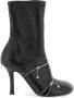 Burberry Peep Enkellaarzen met Ritsdetail Black Dames - Thumbnail 4