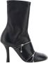 Burberry Peep Enkellaarzen met Ritsdetail Black Dames - Thumbnail 1